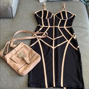 Bodycon dress and Nine West purse